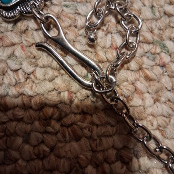 Women's Navajo Style Silver & Turquoise Concho Belt NWOT - Picture 6 of 6